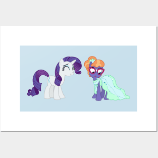 Rarity puts Frazzle Rock in a dress 1 Posters and Art